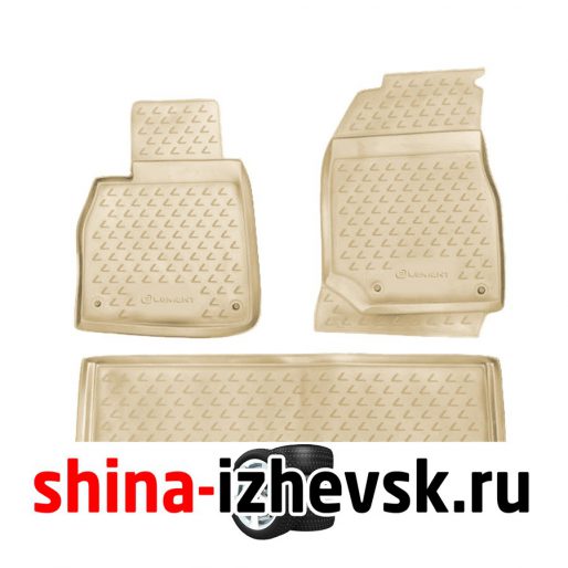 Коврик Autofamily коврики в салон для LEXUS LX470 1998-2007, 4 шт. , бежевый) в Ижевске